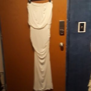 Gorgeous ruched Maxi dress luxe s/m